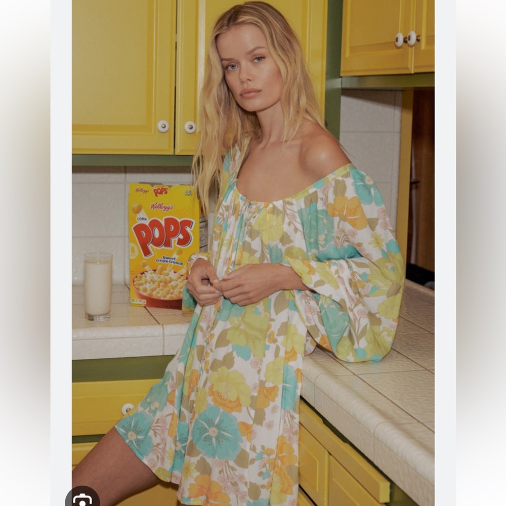 BNWT spell lemonade mini dress XS